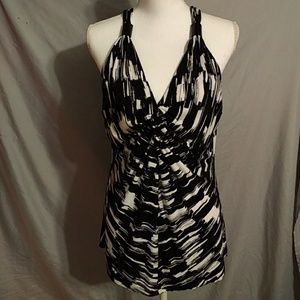 Black white tank top sleeveless